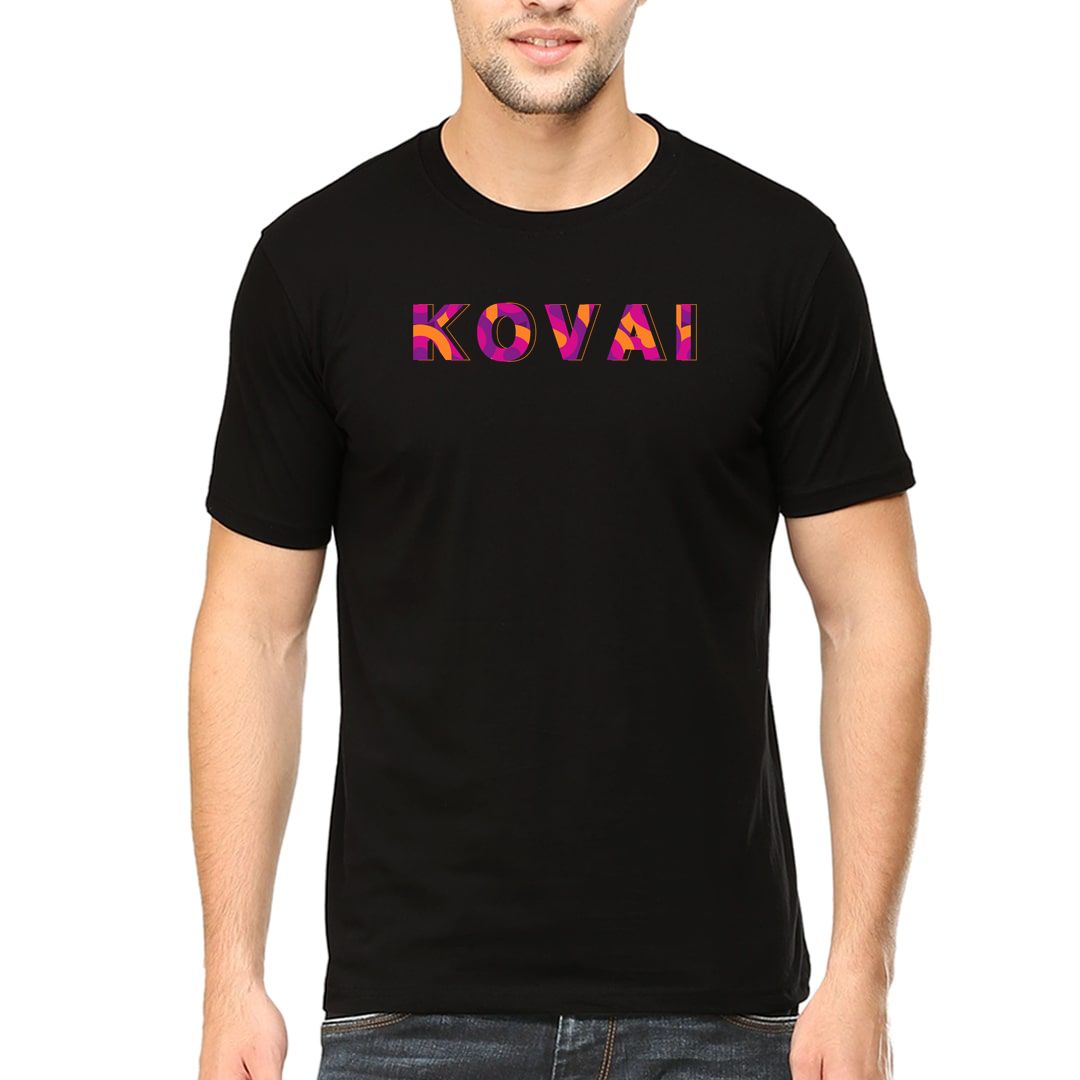 0d159f52 Kovai Men T Shirt Black Front