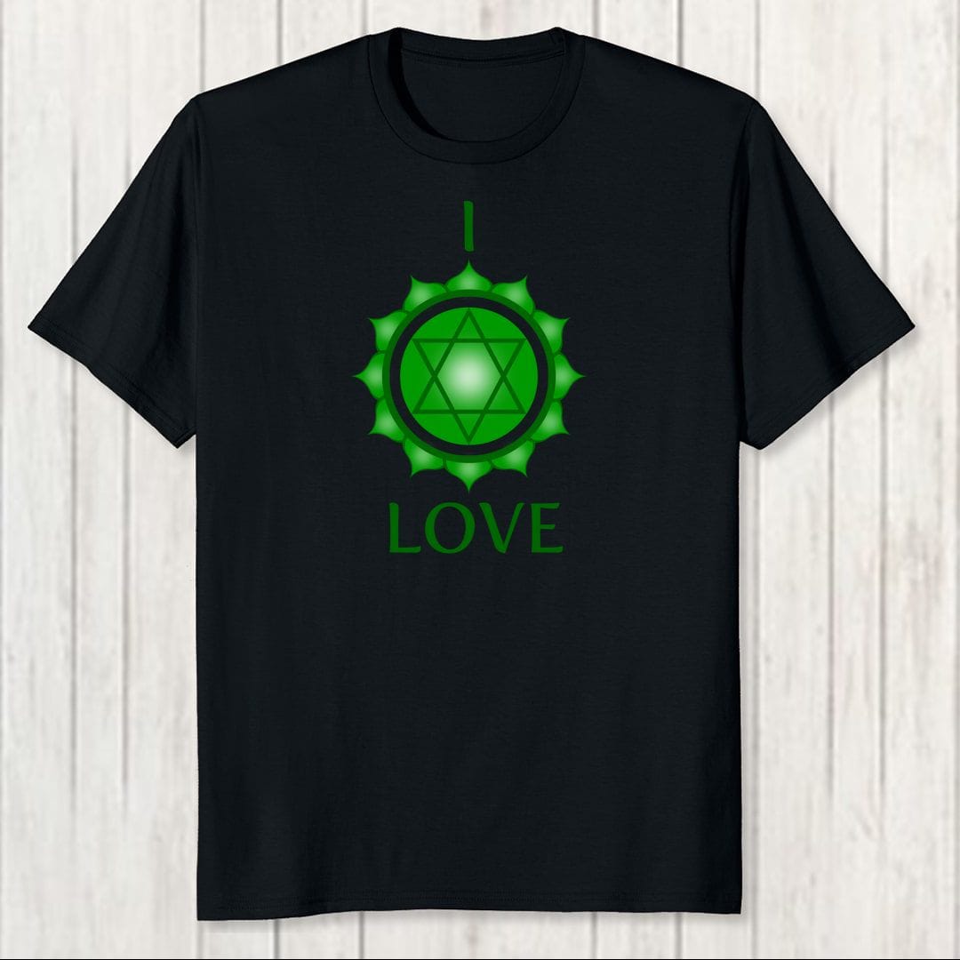 1897124f Heart Chakra Men T Shirt Black