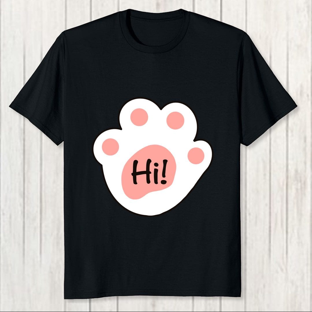 21726fde Pet Paw Men T Shirt Black