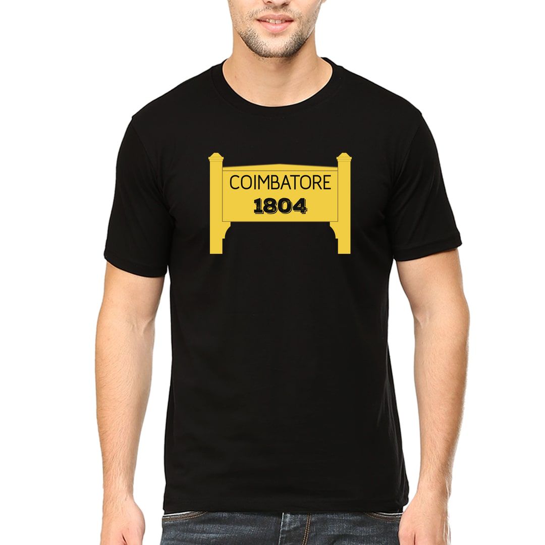 232f3792 Coimbatore 1804 Men T Shirt Black Front