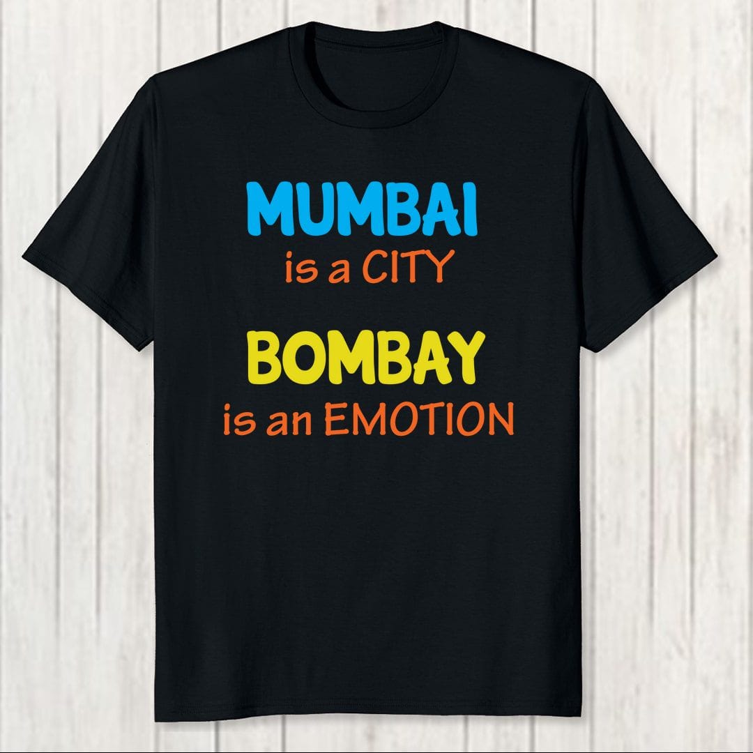 28311e34 Mumbai Is A City Bombay Is An Emotion Men T Shirt Black