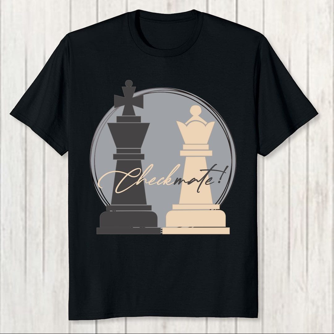 3f3f3139 Checkmate Men T Shirt Black