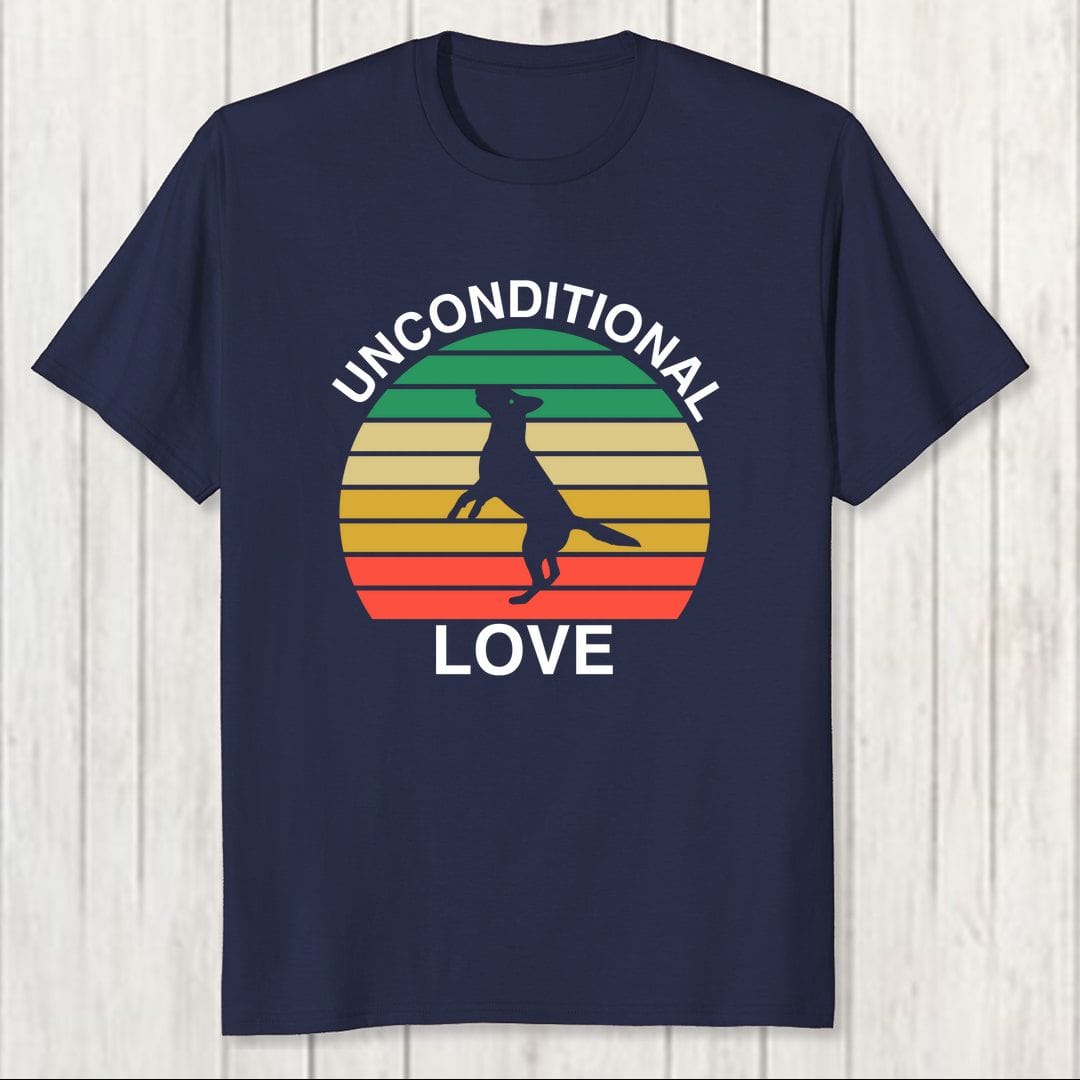 74e21c77 Unconditional Love Cute Pet Dog Canine Love Vintage Men T Shirt Navy