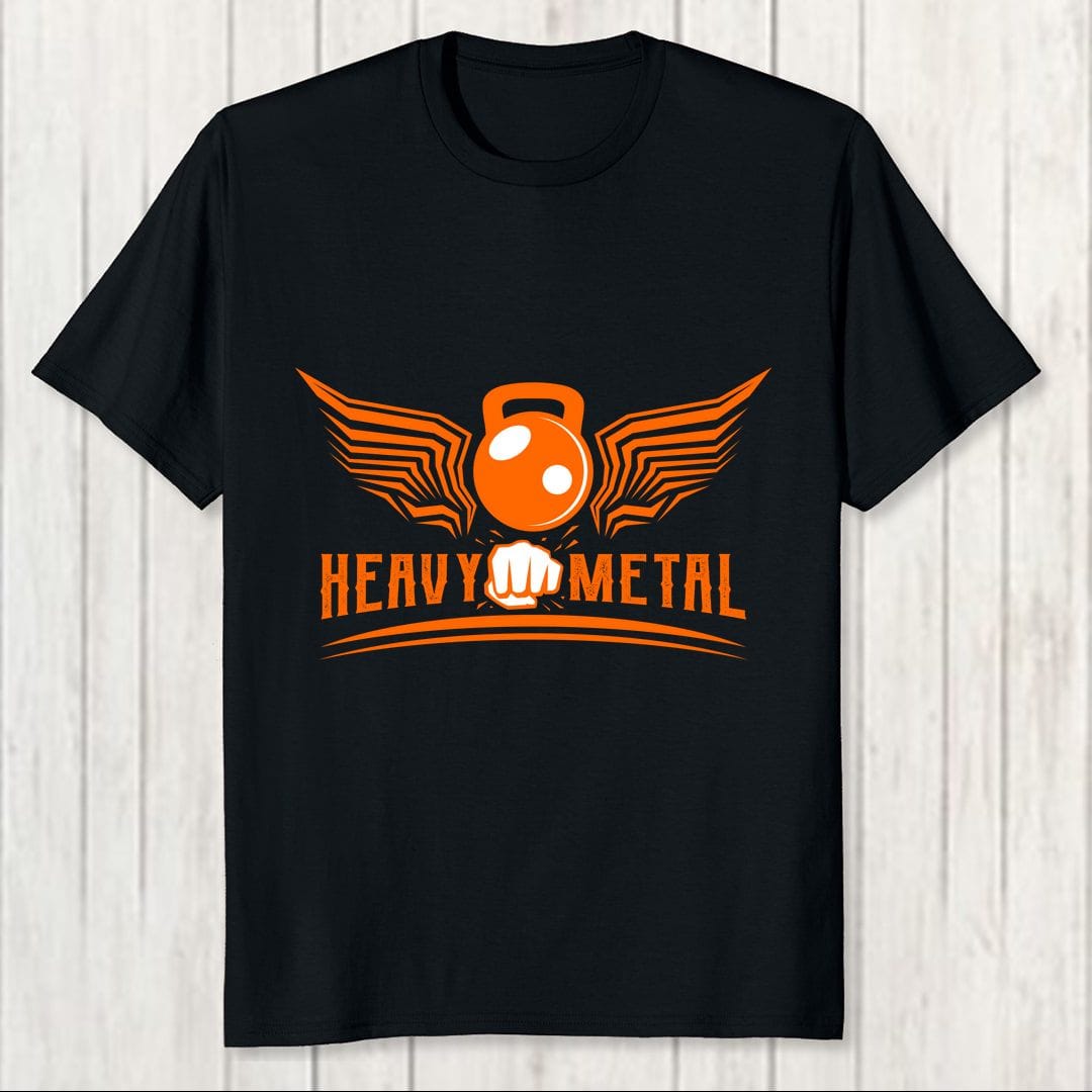 8547e4a7 Heavy Metal Fitness Gym Men T Shirt Black