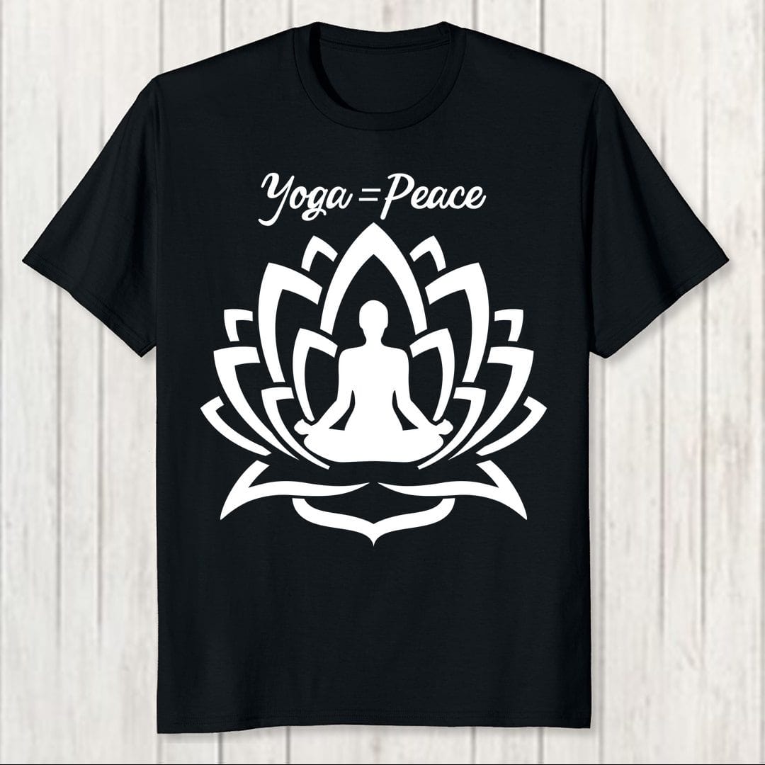 918de21b Yoga Peace Men T Shirt Black