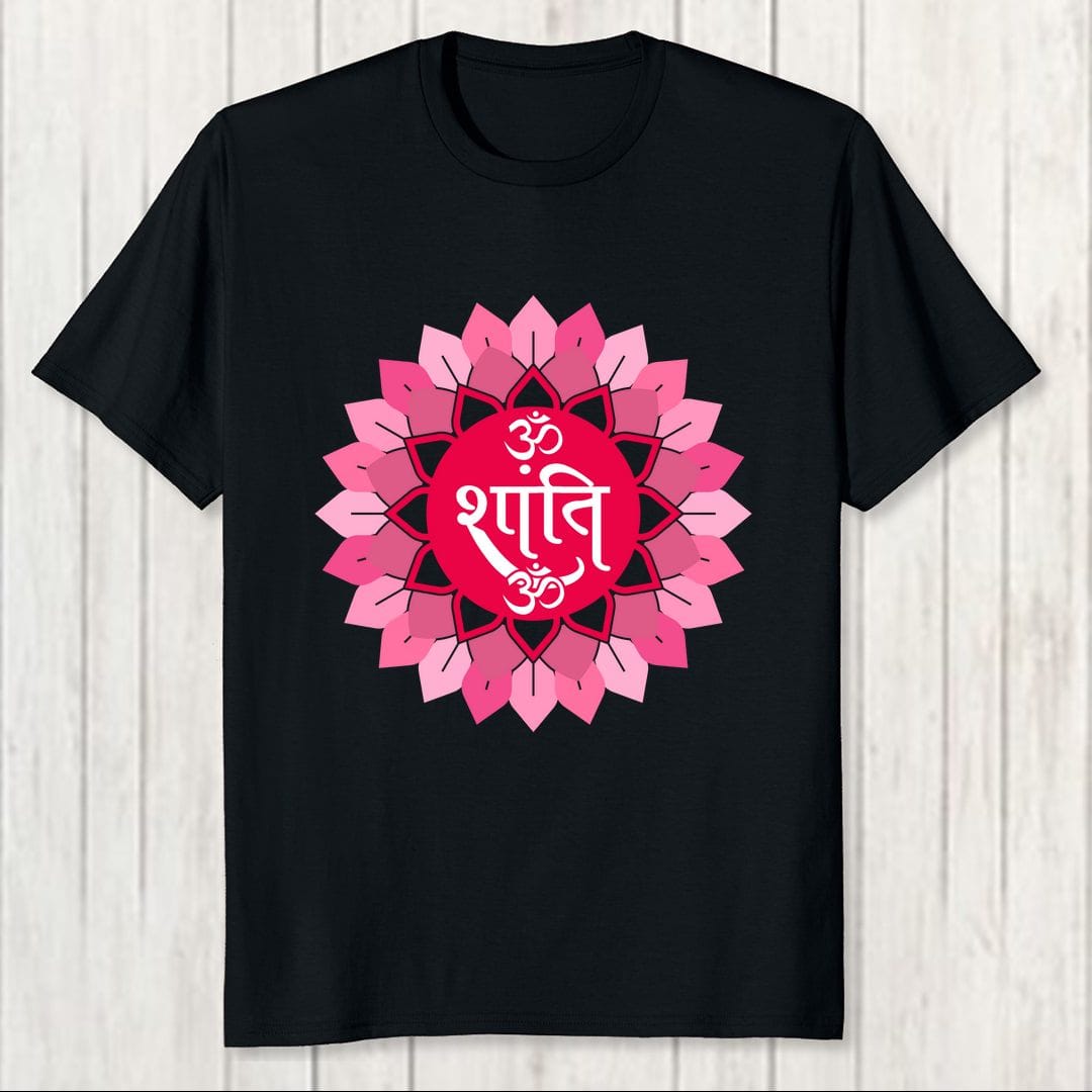9a482c34 Om Shanti Om Mandala Men T Shirt Black