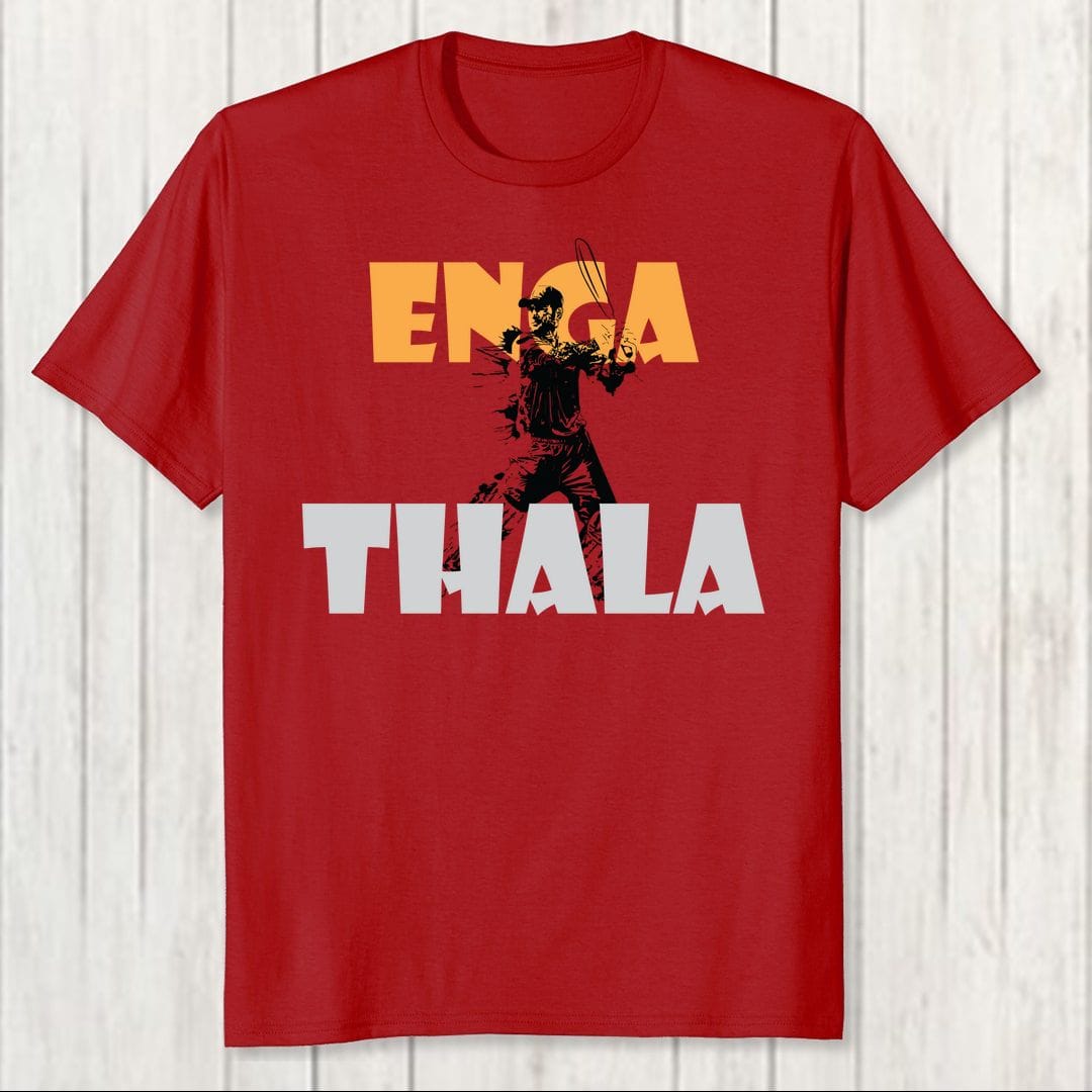 9bf211b3 Enga Thala Men T Shirt Red