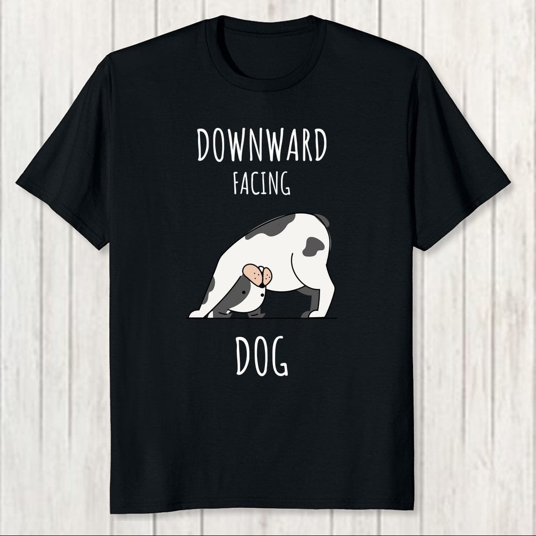 9c639596 Downward Facing Dog Men T Shirt Black