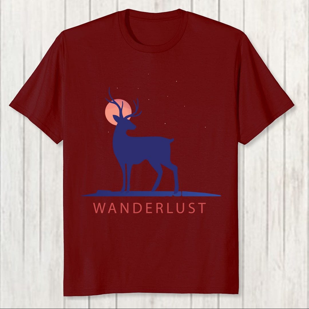 9dd71717 Wanderlust Men T Shirt Maroon