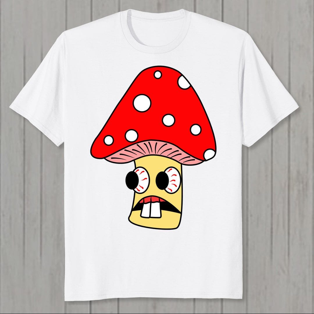 9f5752c1 Funny Mushroom Men T Shirt White