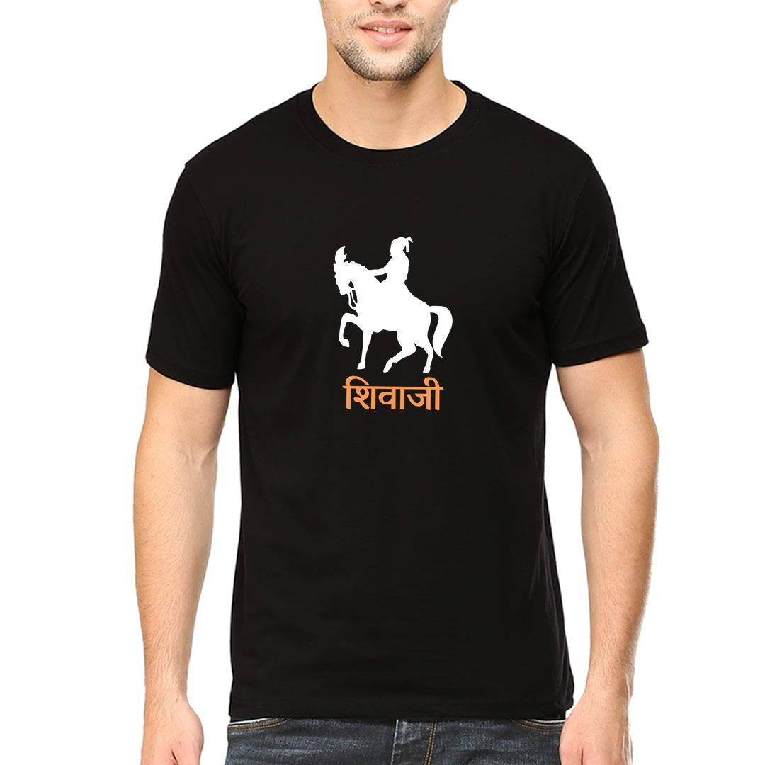 A1516466 Shivaji Men T Shirt Black Front