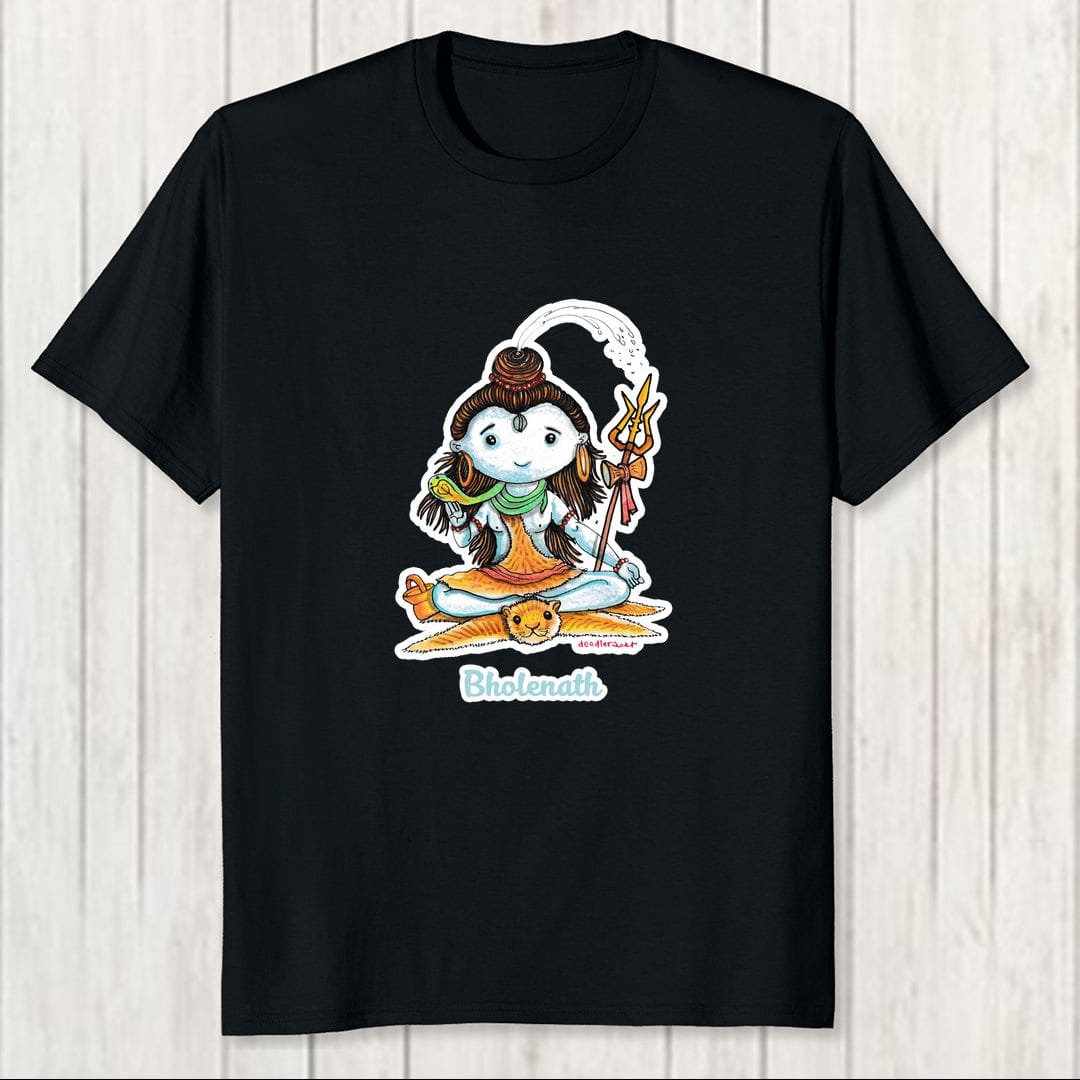 A8ce6551 Bholenath Men T Shirt Black