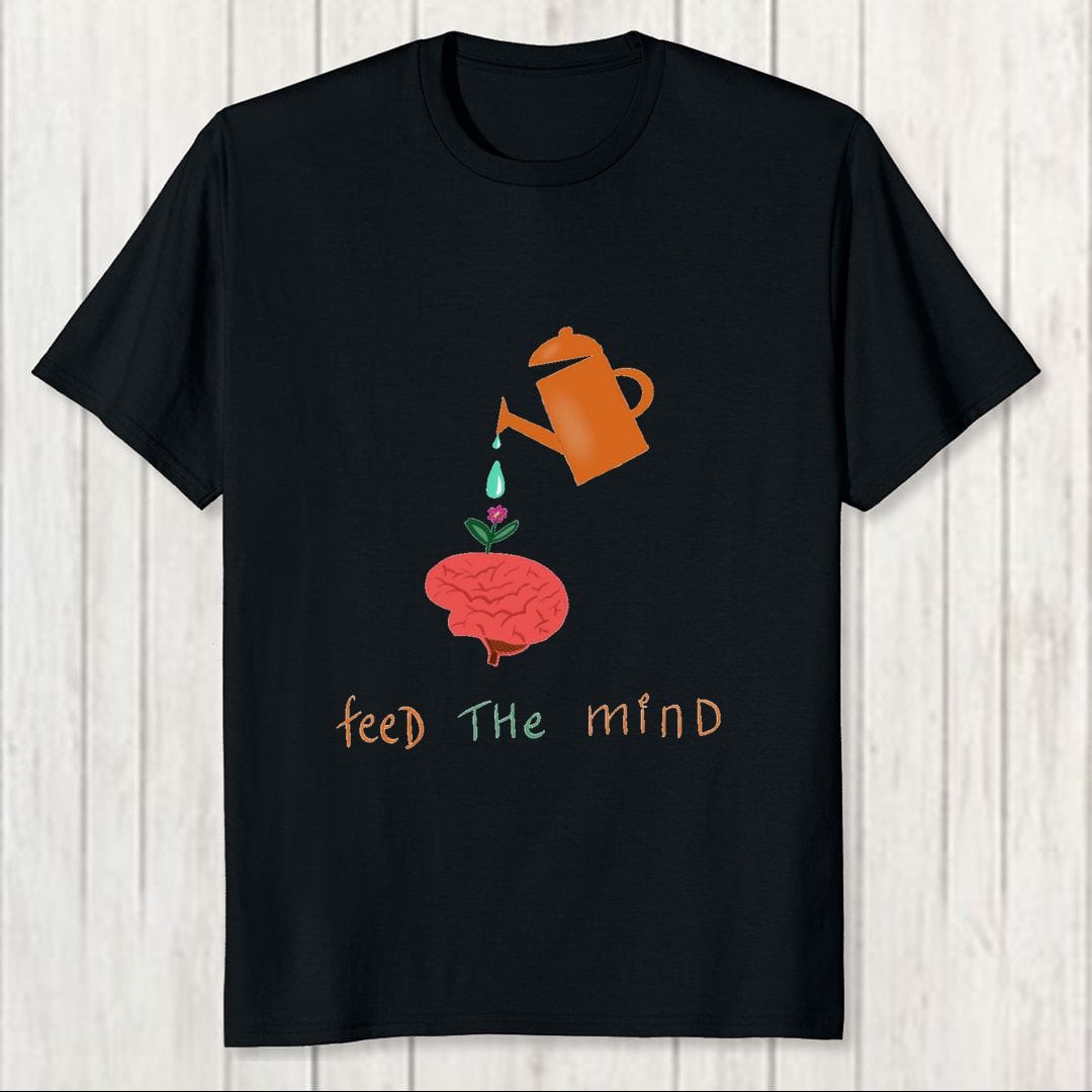 A9d95141 Feed The Mind For Quizzers Readers Book Lovers Knowledge Seekers Men T Shirt Black