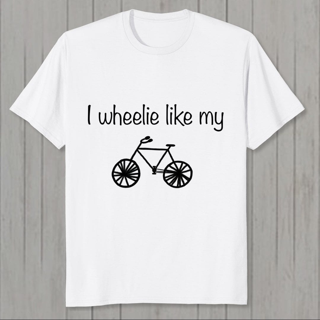 Aa72086a I Wheelie Like My Cycle Men T Shirt White