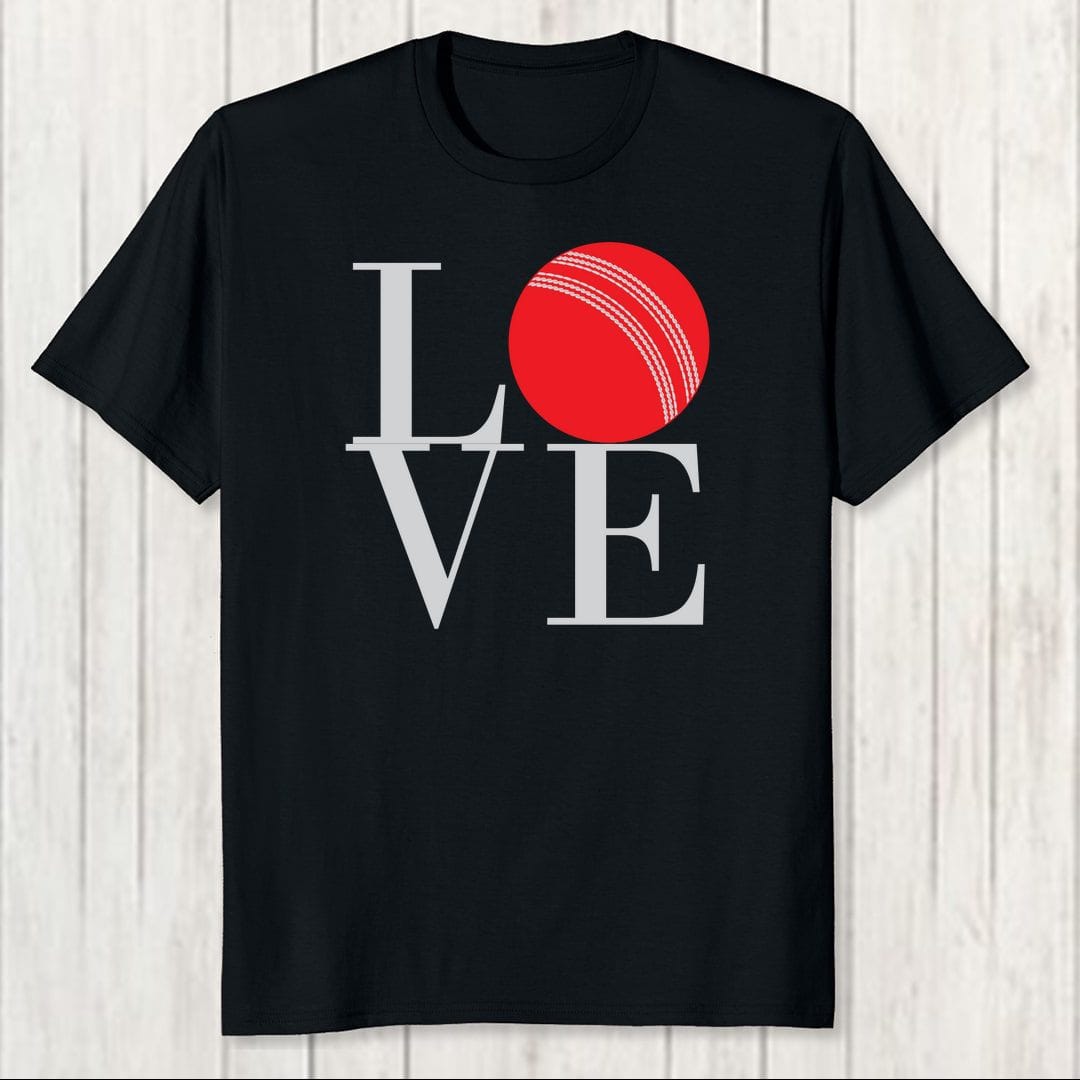 Ada4511b Love Cricket Men T Shirt Black