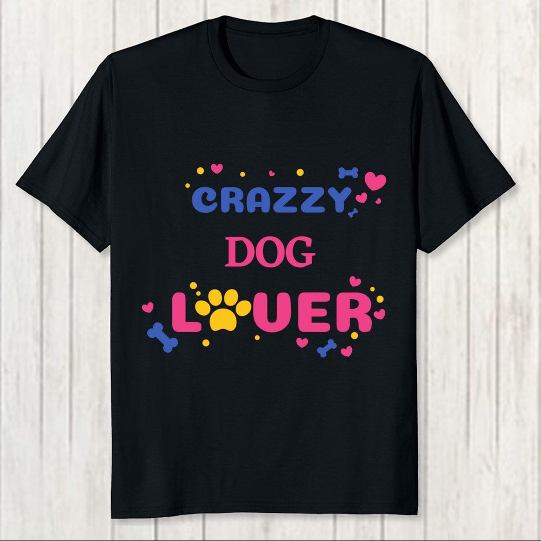 B3c42d2e Crazzy Dog Lover Men T Shirt Black