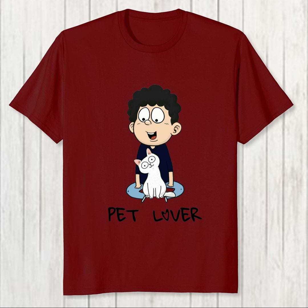 Befaa2ce Pet Lover Men T Shirt Maroon