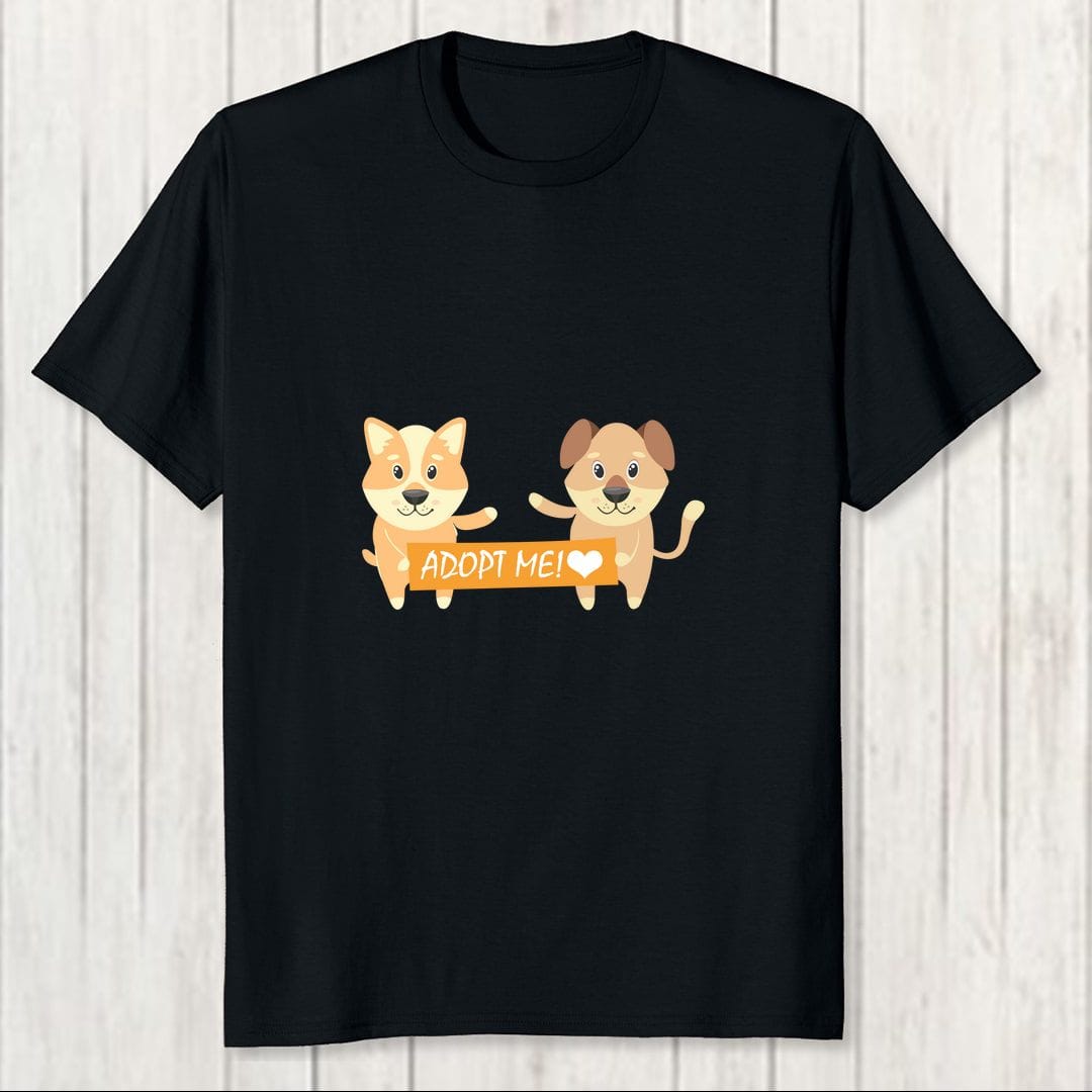 Bf2b7be8 Adopt A Cute Pup For Dog Lovers Men T Shirt Black