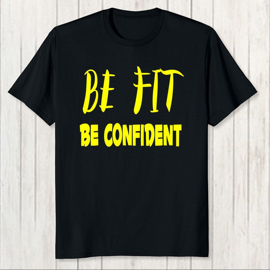 C0668664 Be Fit Be Confident Men T Shirt Black