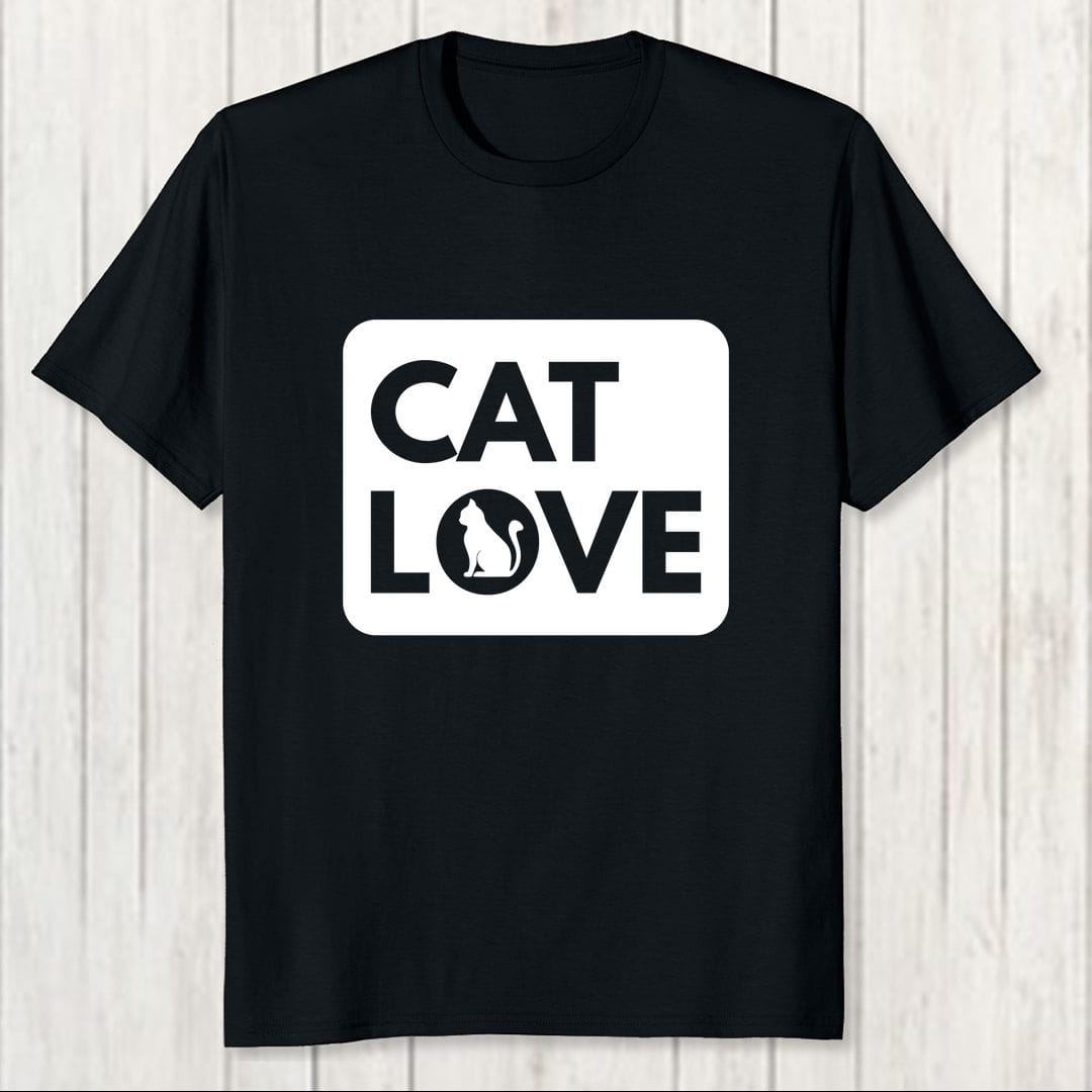 C2e15f66 Cat Love Men T Shirt Black