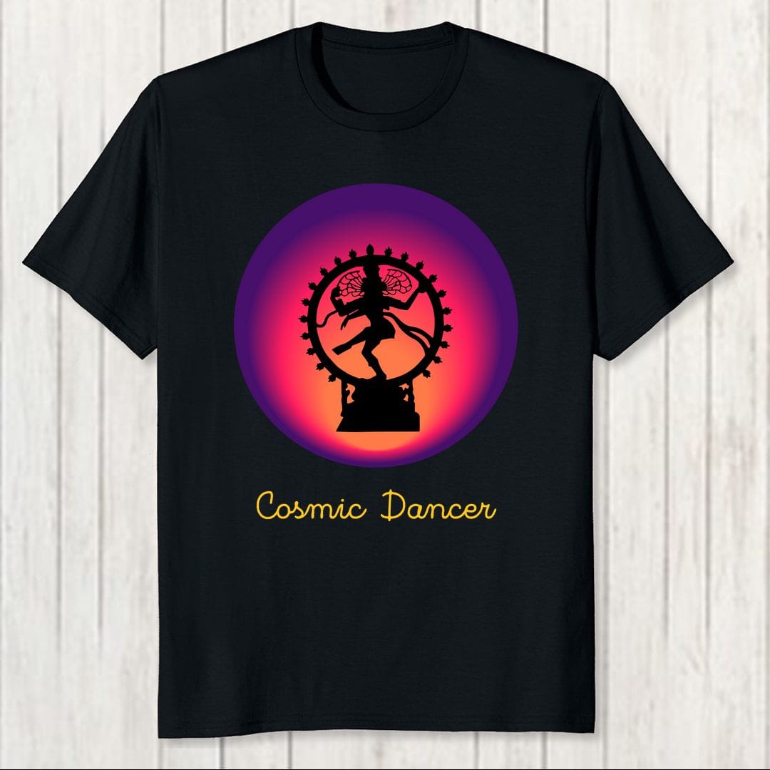 D06968da Cosmic Dancer Men T Shirt Black