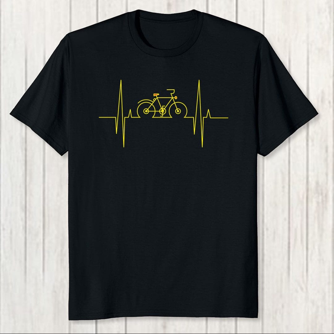 Dc7a08fd Cycling Heartbeat Men T Shirt Black