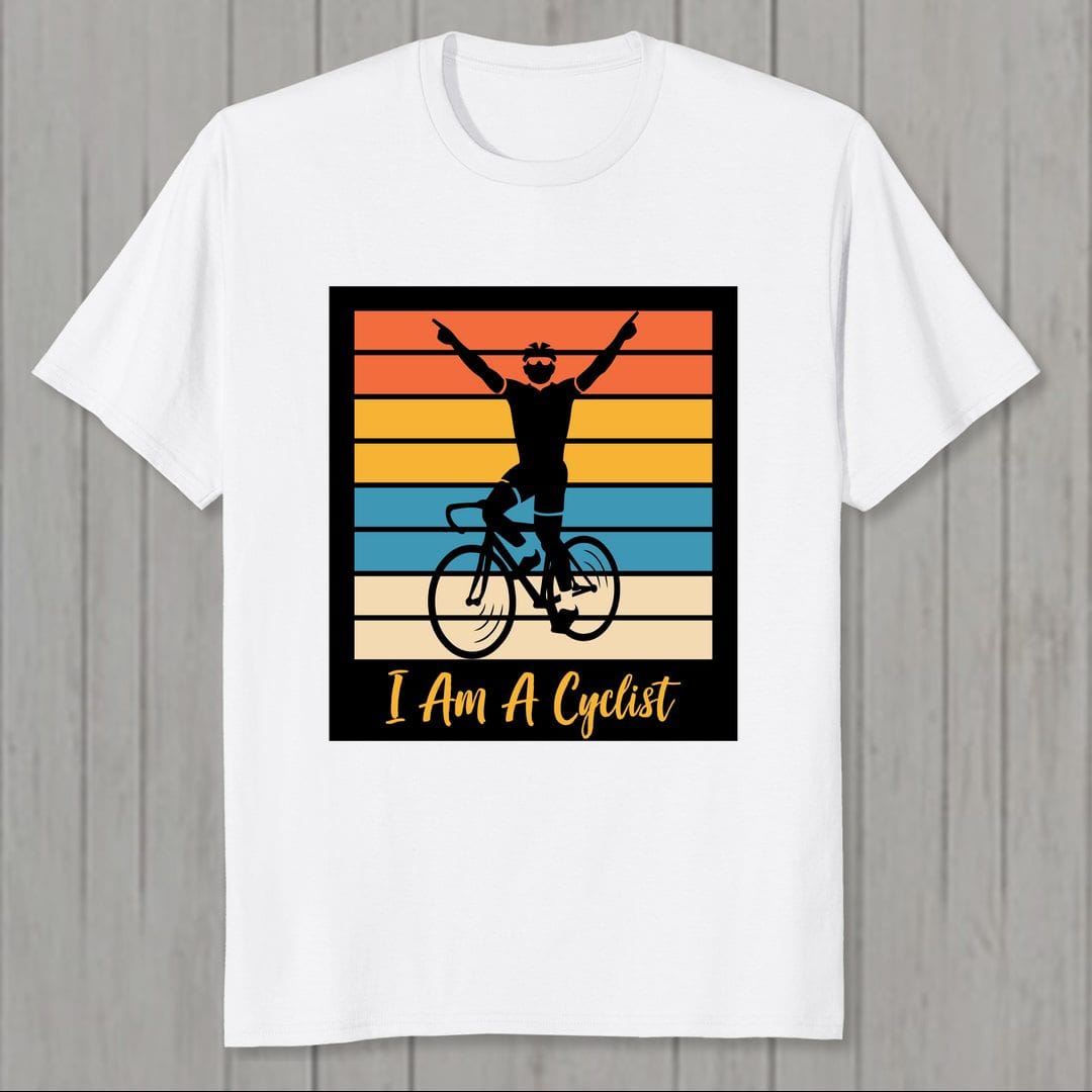 De42c44d I Am A Cyclist Men T Shirt White