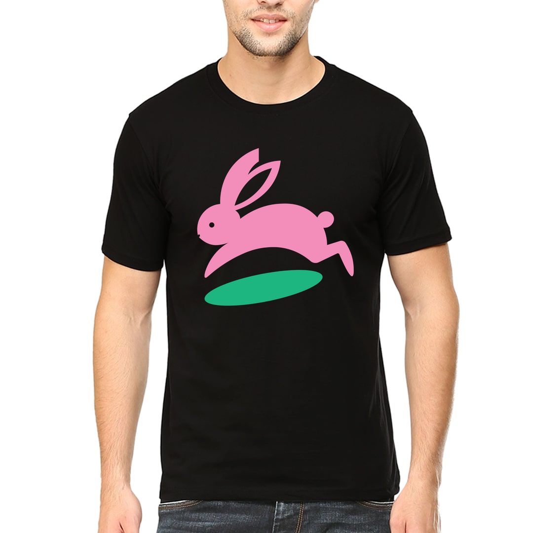 E473667e Rabbit Men T Shirt Black Front