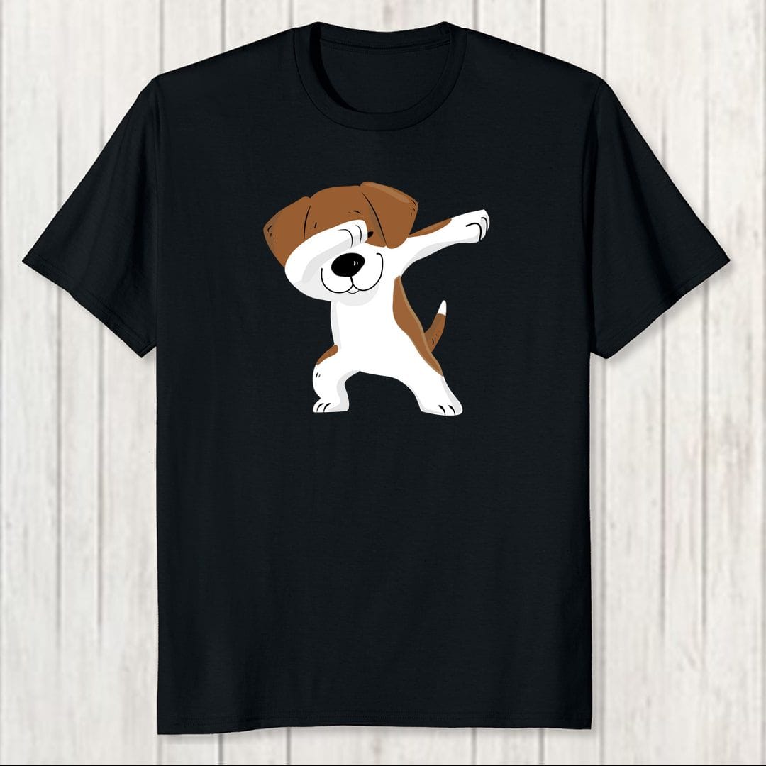 Ec855a61 Cute Puppy Dab Men T Shirt Black