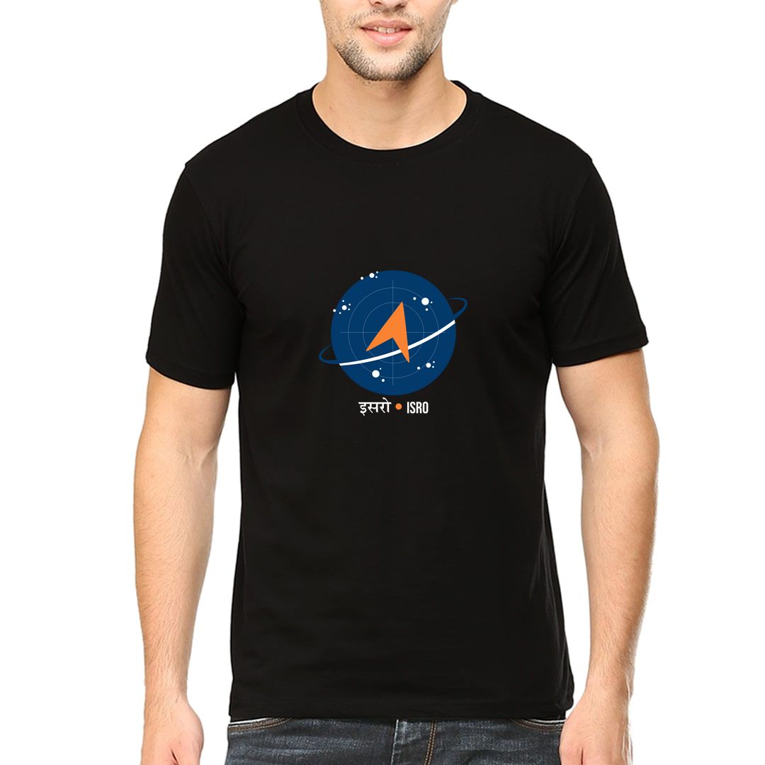 1d684d87 Isro T Shirt Men T Shirt Black Front