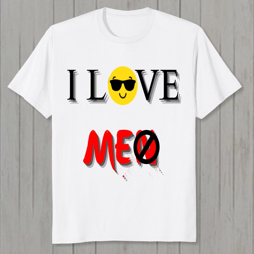 E2010480 I Love Me Men T Shirt White Front New