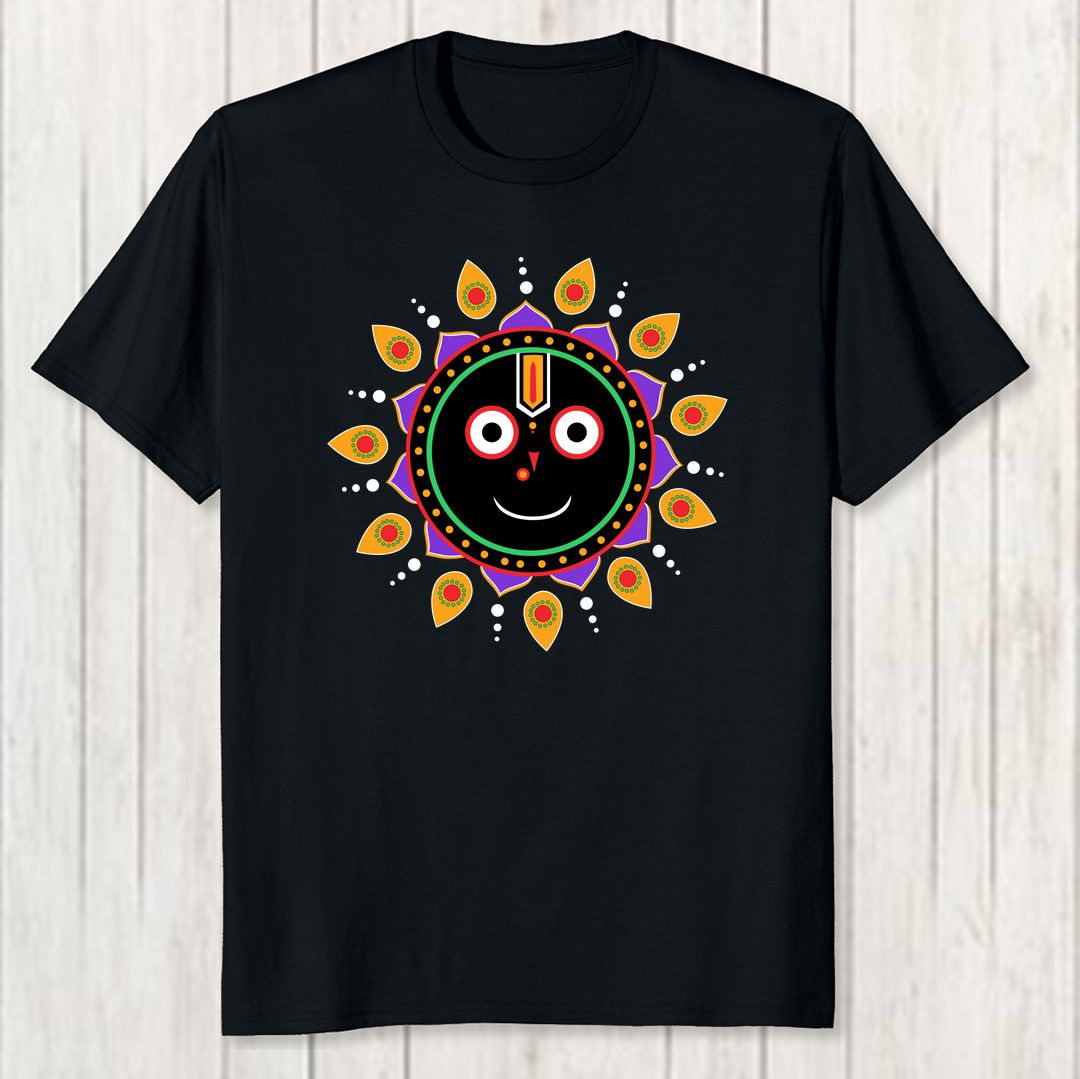 F832ab48 Jai Jagannath Men T Shirt Black Front New