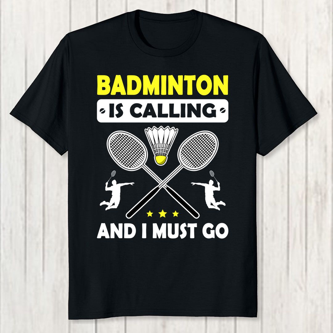 7d9062df Badminton Lover Funny Quote Men T Shirt Black Front New