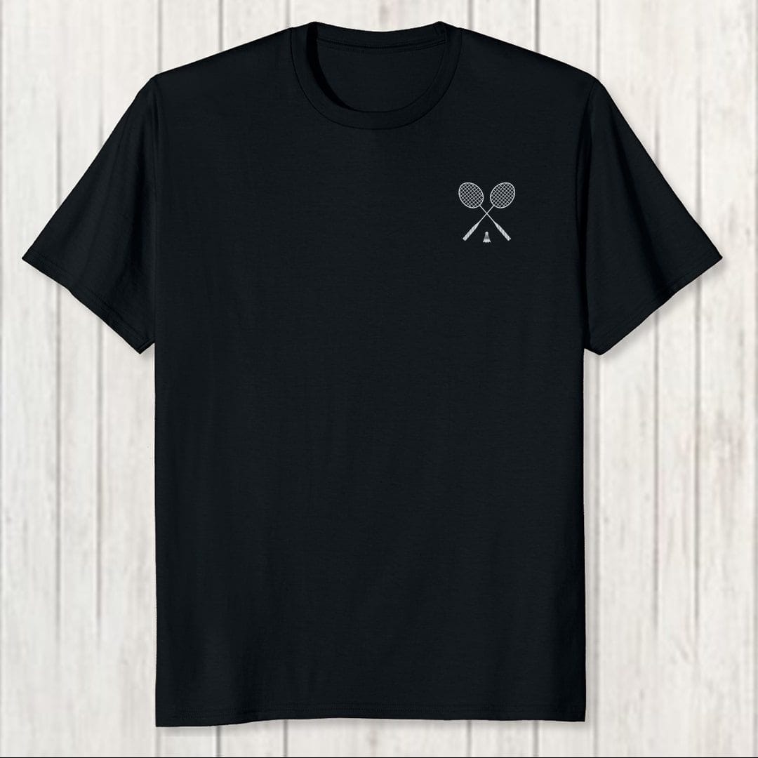 85775516 Badminton Logo Men T Shirt Black