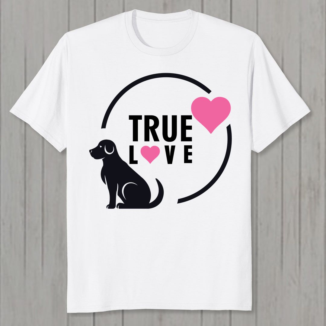 13d7db66 Love For Pets Men T Shirt White Front New