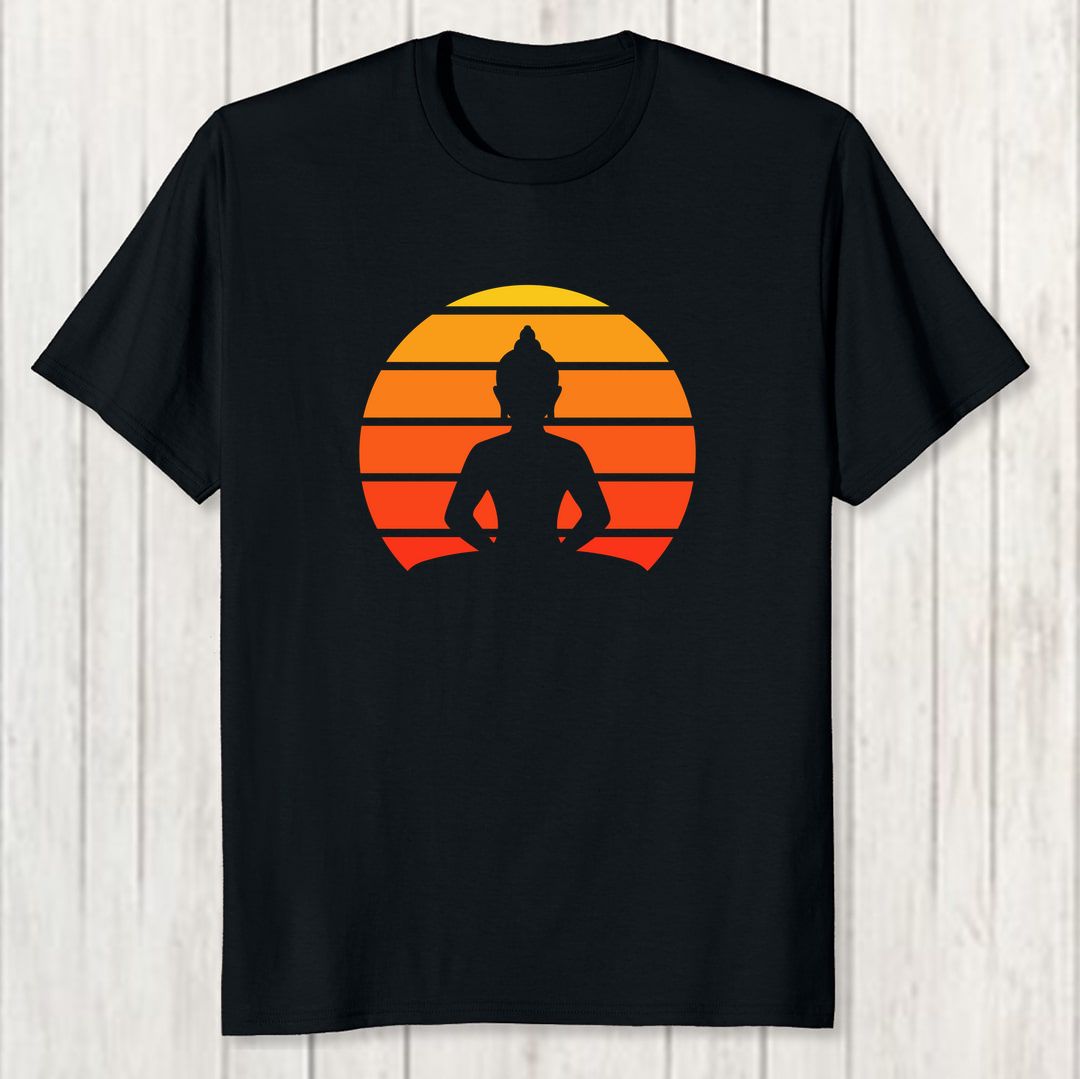 178867f1 Gautama Buddha Men T Shirt Black Front New