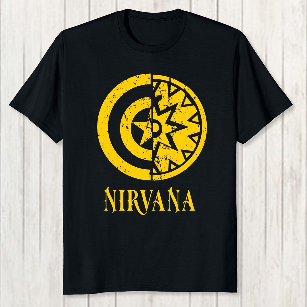 663fb42d Nirvana Circle Men T Shirt Black Front New