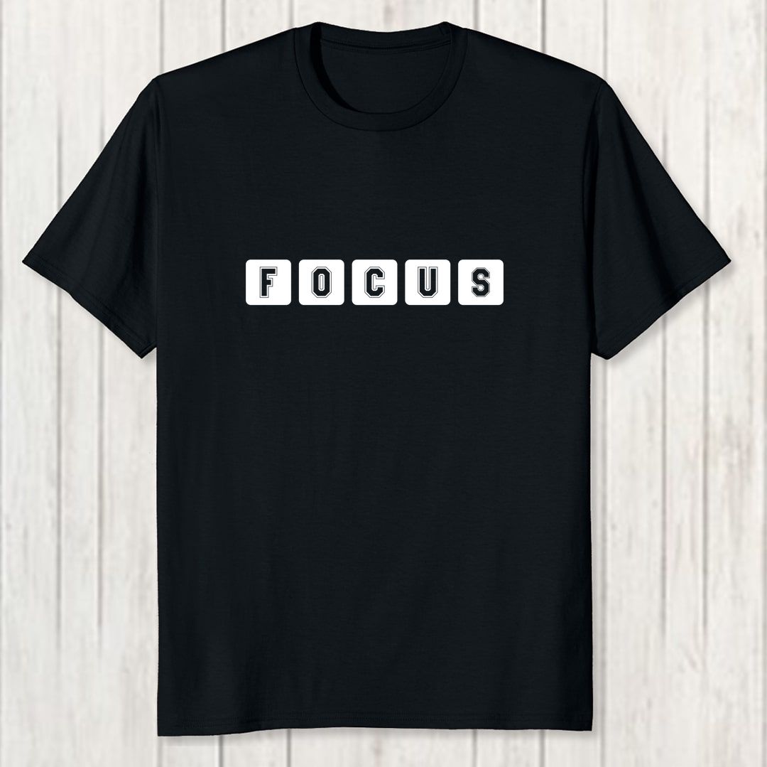 Ab352dfe Focus Men T Shirt Black Front New