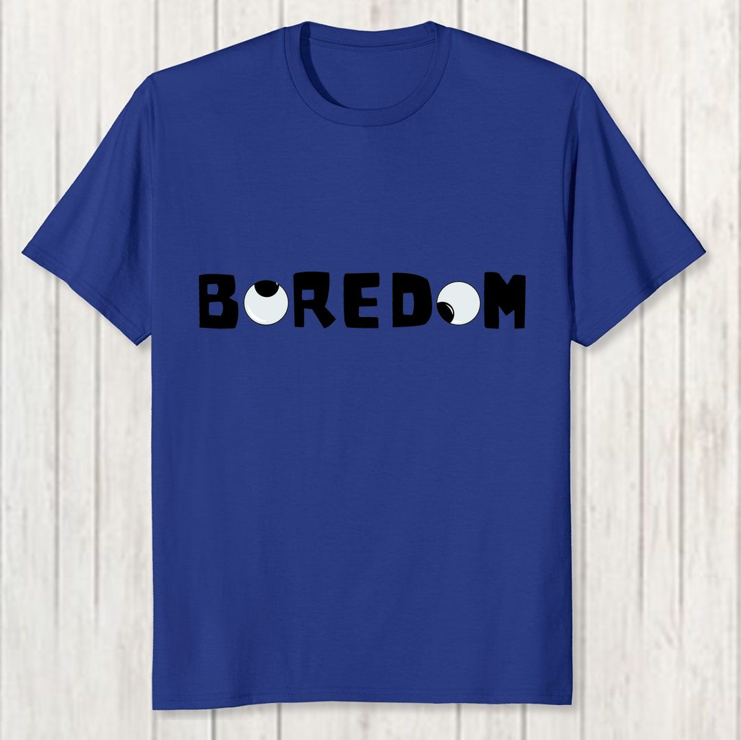 Da56e736 Boredom Men T Shirt Royal Blue Front New