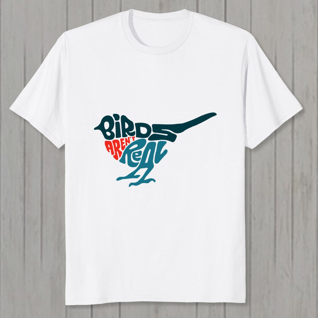 F2b0b6c0 Birds Arent Real Men T Shirt White Front New