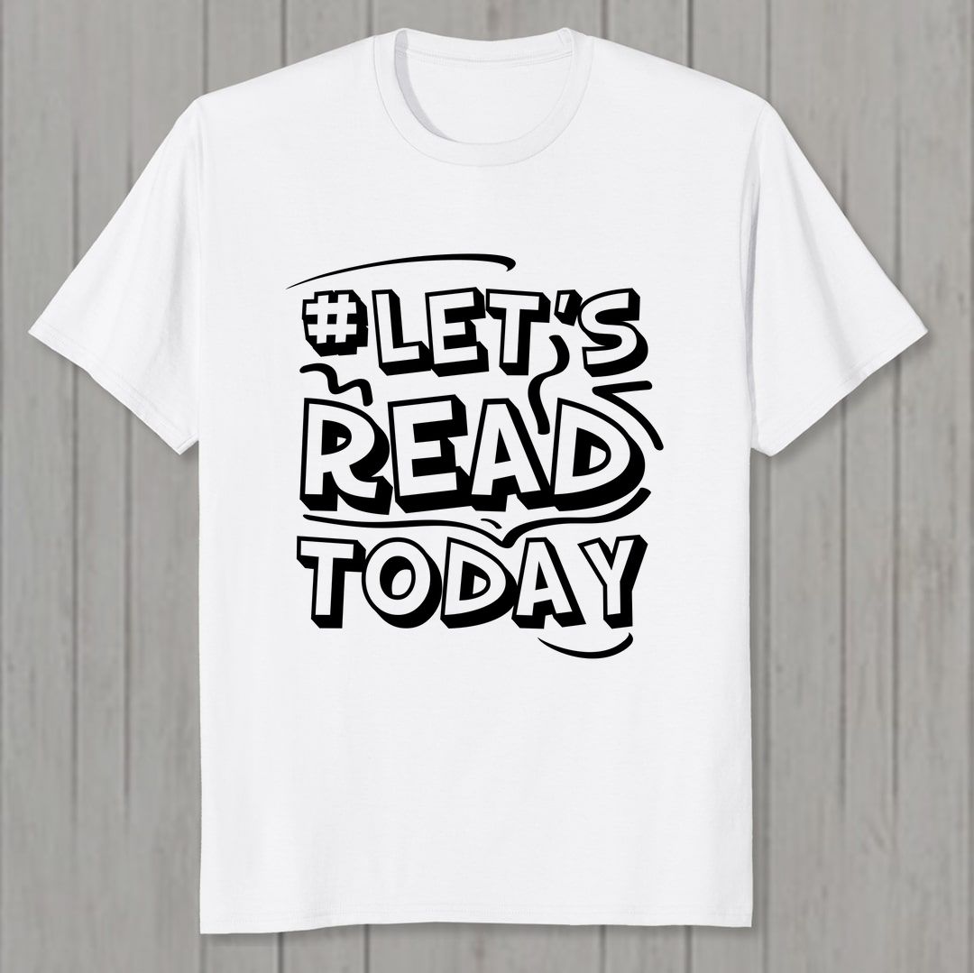 D65f227a Letsreadtoday Men T Shirt White Front New