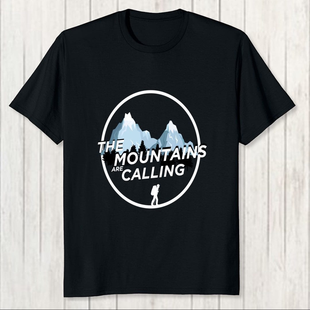 93a2bb34 The Mountains Are Calling Men T Shirt Black