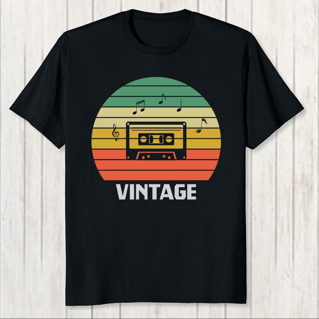 97c06f00 Vintage Music 80s 90s Music Lover Men T Shirt Black