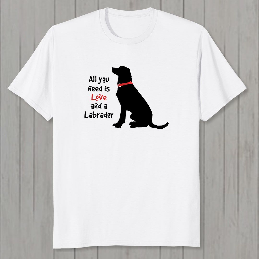 9ccea52e Love And Labrador Men T Shirt White Front New