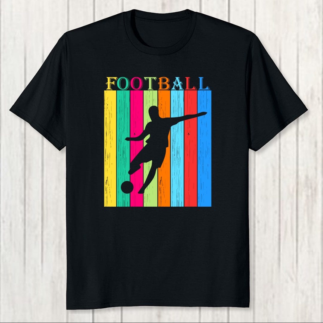 A7a74c5a Football Colour Vintage Men T Shirt Black