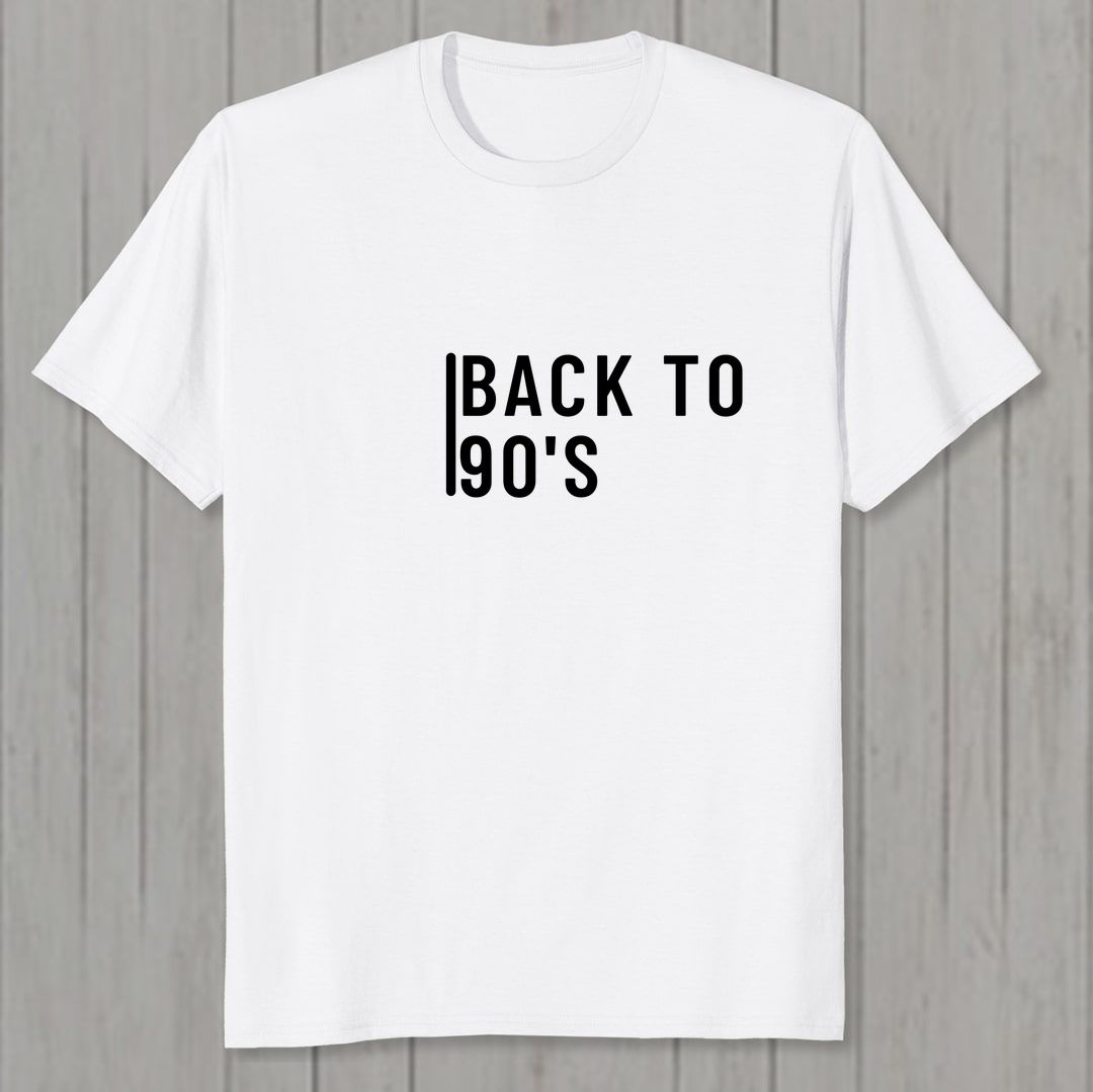 C58f1ef6 Back To 90s For 90s Kids Men T Shirt White Front New