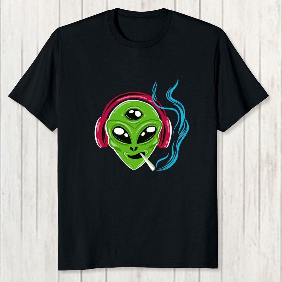 Db8b4a7e Trance Alien Listening To Music Men T Shirt Black