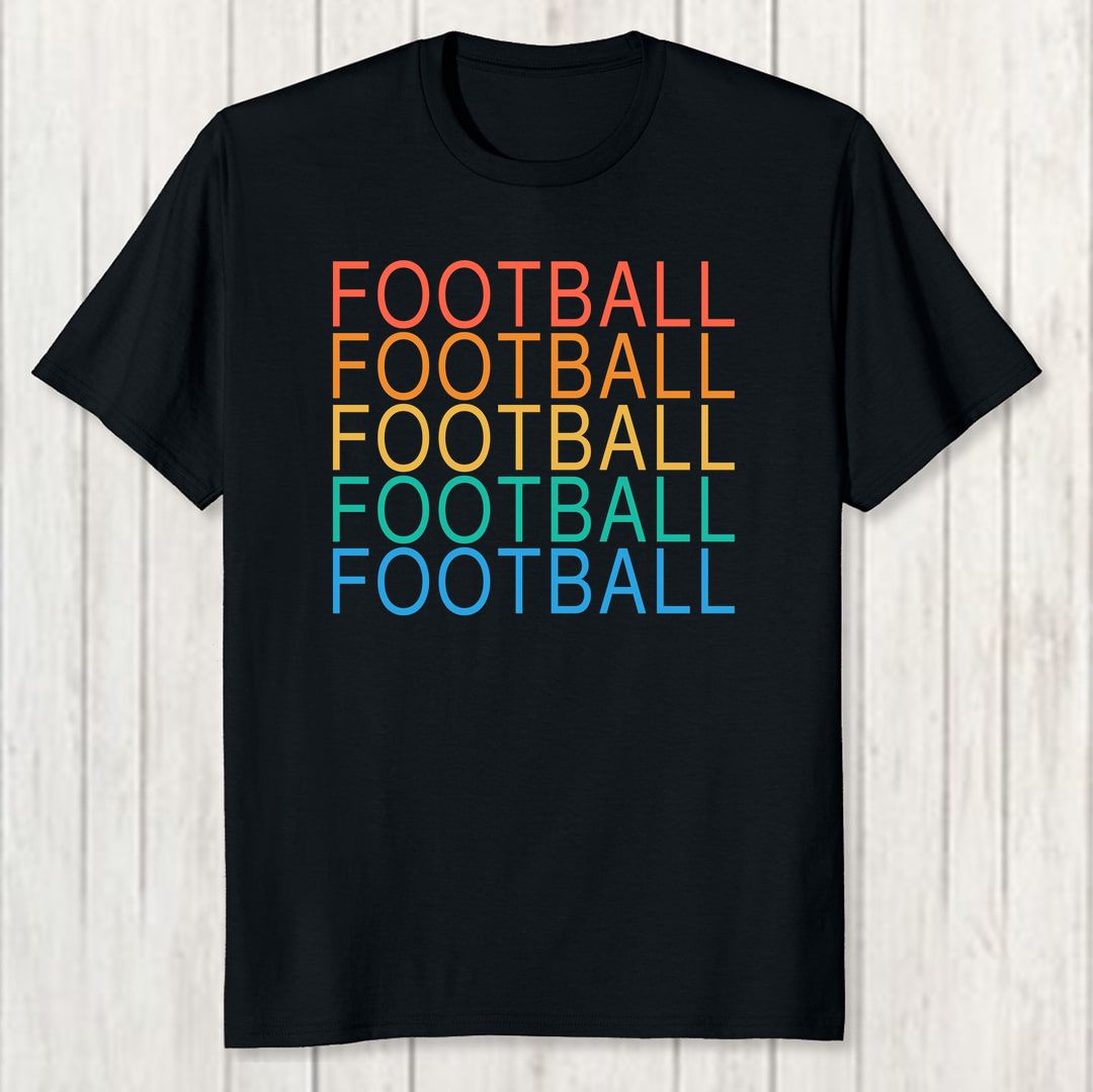 Ed967ee0 Football Football Colourful Men T Shirt Black Front New