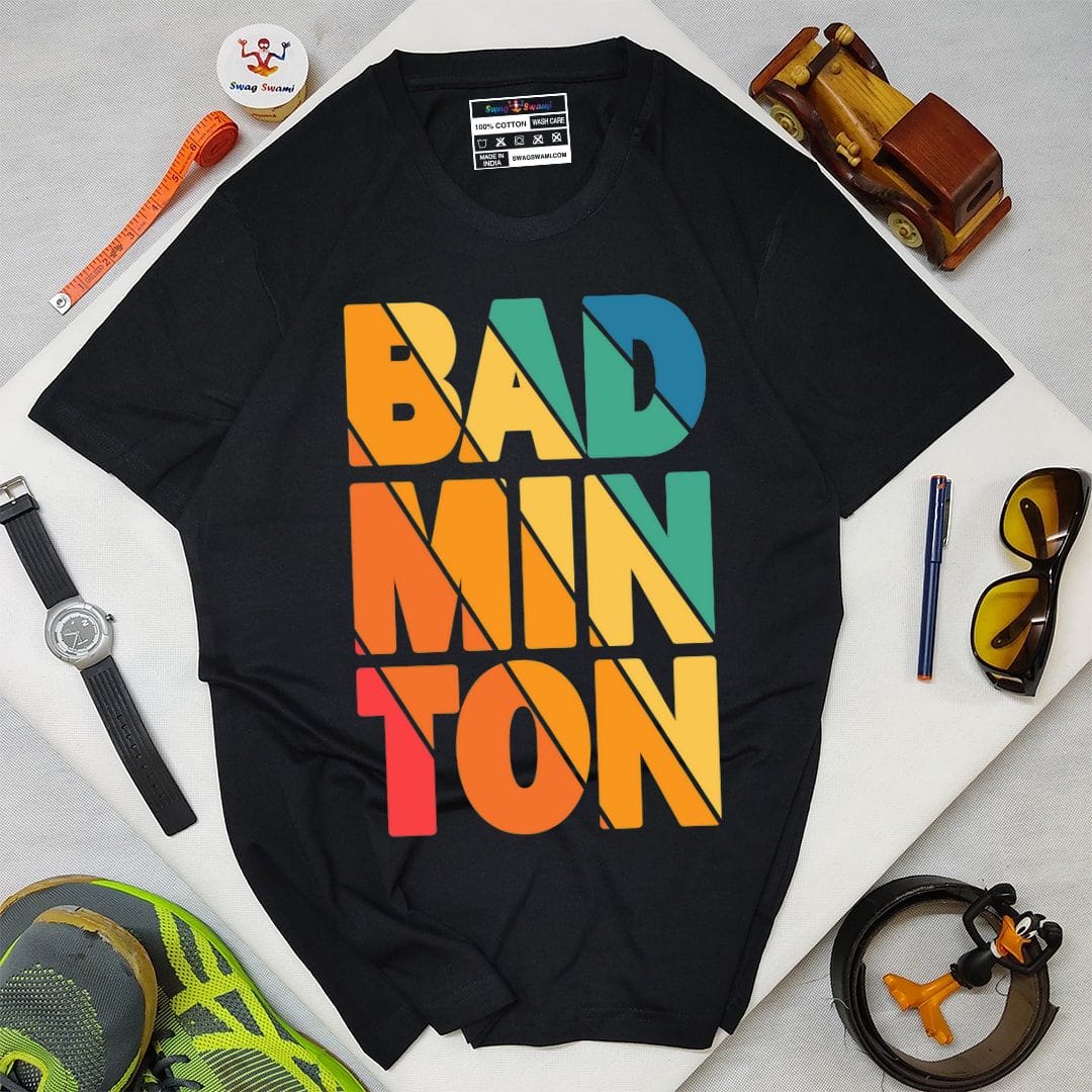 0e525c12 Badminton Lover Men T Shirt 2 Black