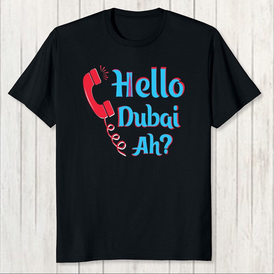 357b72ef Hello Dubai Ah Men T Shirt Black